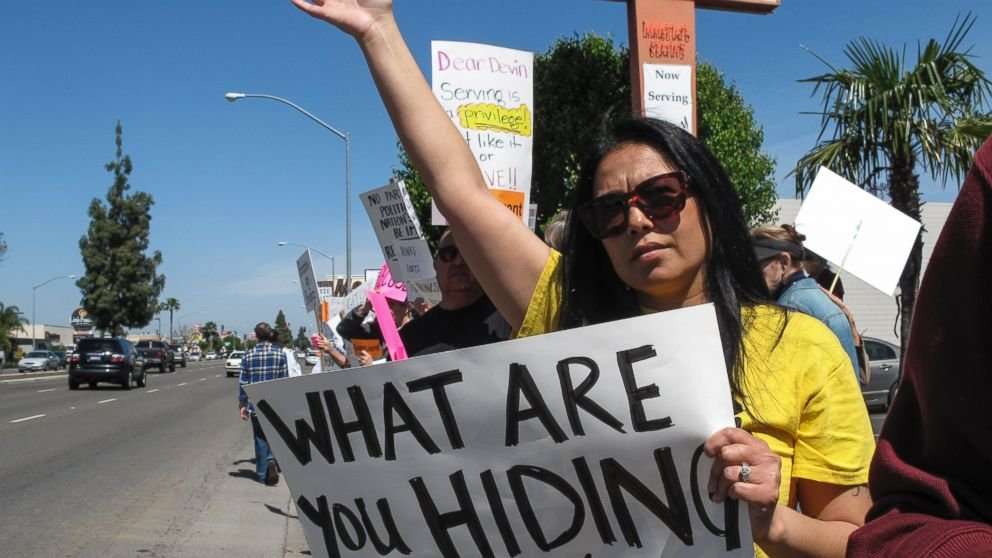 image for Devin Nunes met by about 300 angry protesters upon returning to his California district