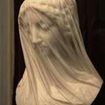 image for The Veiled Virgin, Giovanni Strazza, marble sculpture, early 1850s