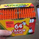 image for unopened box of "64 crayon colors" turns out to just be orange