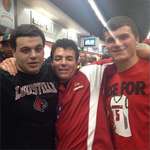 image for PsBattle: This picture of Papa John wasted at the Final Four.