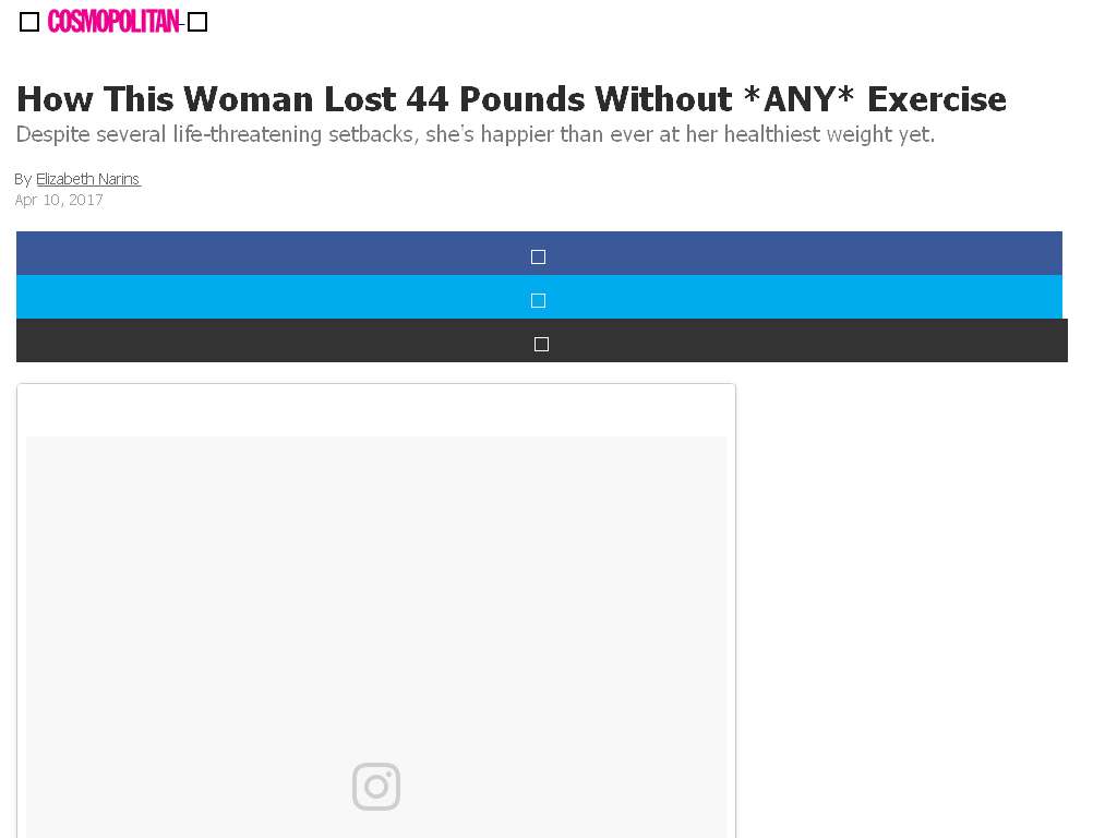 image for How This Woman Lost 44 Pounds Without *ANY* Exercise