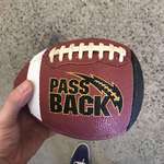 image for Found half of a football made for playing catch with yourself off a wall.