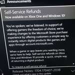 image for Self-Service Refunds are finally here For Xbox One &amp; Windows 10.