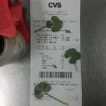 image for I found three four-leaded clovers; when I bought tape to preserve them, the total was $7.77.