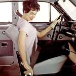 image for My grandmother demonstrating the Three-point belt as a model for Volvo in 1959