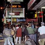 image for "New Yorkers stop to watch the "Seinfeld" finale in Times Square - May 14, 1998"