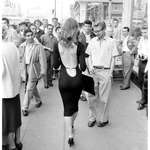 image for Vikki Dougan walking down the street// Circa. 1950