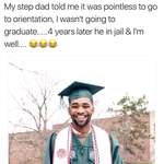 image for Hope you sent his bum ass an graduation invite