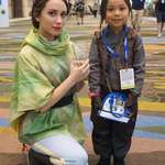 image for This tiny Jyn Erso went to the Star Wars Celebration and handed out copies of the Death Star plans to every Leia she saw.