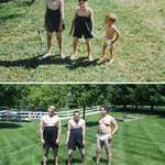 image for These guys win the "recreate a childhood photo" award