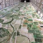 image for The carpet in this sky bridge is based on aerial photographs.