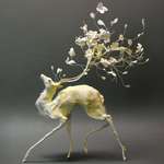 image for Petal Deer, Ellen Jewett, Wire and Porcelain, 2012