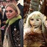 image for The Olsen twins attended the Met Gala last night, cosplaying as the last 2 gelfling from The Dark Crystal.