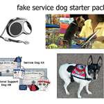 image for The "I have a fake service dog" starter pack
