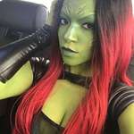 image for My friend dressed up as Gamora from Guardians of the Galaxy