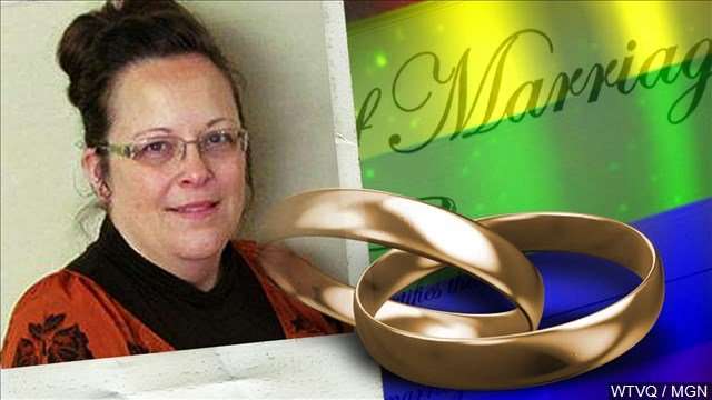 image for Court: Gay couple's suit against Kim Davis can proceed