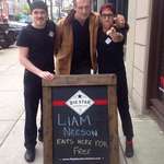 image for Sandwich shop offers Liam Neeson free food, Liam Neeson show up