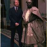image for President Jimmy Carter with the then-leader of Nigeria, General Olusegun Obasanjo (1977). Two years later, Obasanjo became the first military head of state to transfer power peacefully to a civilian regime in Nigeria. [1280 × 1873]