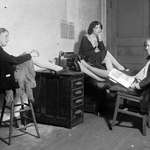 image for Three women in an office, Colorado, US, 1920.