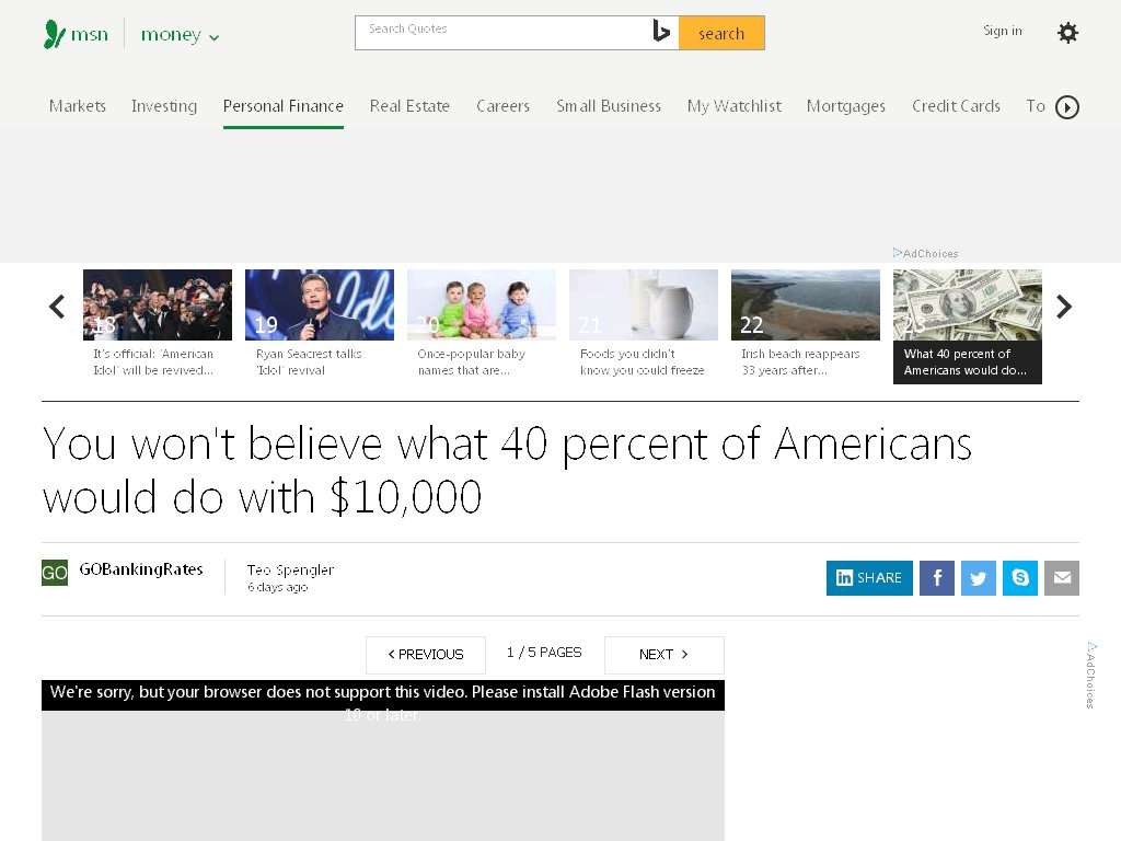 image for You won't believe what 40 percent of Americans would do with $10,000