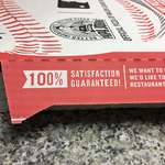 image for Papa John's box has a weirdly typed 1O0%