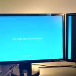 image for The windows update screen was off-center and spilled into my second monitor