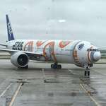 image for This was my plane from Chicago to Tokyo. The flight attendants had BB8 outfits and every announcement started with a BB8 sound.
