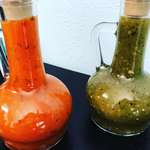 image for [homemade] Red Savina Pineapple hot sauce and Tomatillo Scotch Bonnet hot sauce.