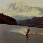 image for May 18th, 1980— this person casually jet skiing with St. Helens erupting behind them