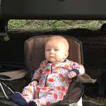 image for My son contemplates life on his first camping trip.