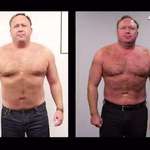 image for Never forget Alex Jones once posted before and after pictures to sell a supplement in which he barely changed but just got redder