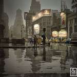 image for "Times Square on a rainy day." New York, March 1943.