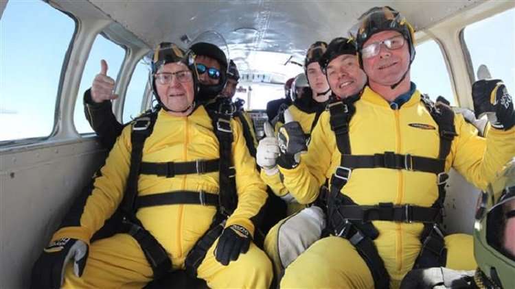 image for This 101-year-old man took his whole family skydiving — and broke a record!