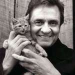 image for Johnny Cash with a kitten - 1970's
