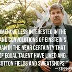 image for "I am less interested in the weight of Einstein's brain than in that people of equal talent have died in cotton fields and sweatshops." —Stephen Jay Gould