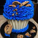 image for [homemade] Giant Cookie Monster Cupcake