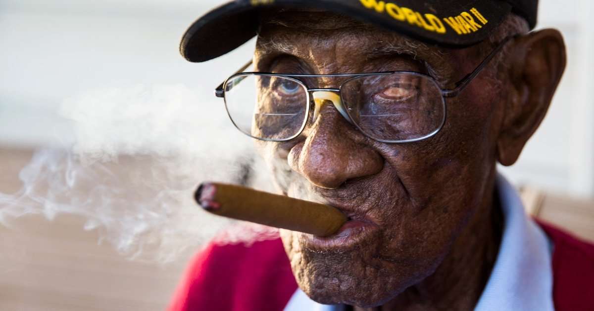 image for At age 111, America's oldest veteran is still smoking cigars, drinking whiskey and loving life