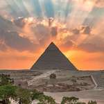image for PsBattle: Pyramid of Giza with god rays