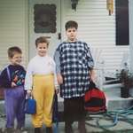 image for The Blunder Brothers, circa 1994. I'm in purple.