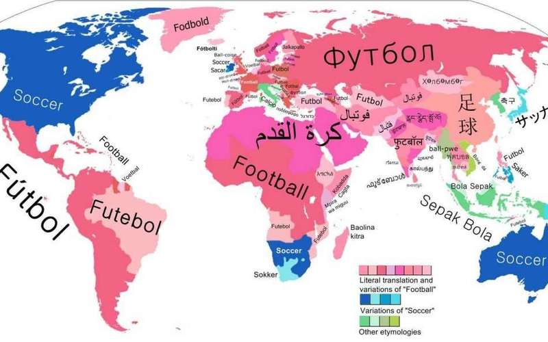 image for This Map Shows Which Countries Call It 'Football' And Which Call It 'Soccer'