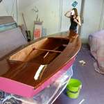 image for My 13 y/o sister just finished building this boat!