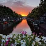 image for Amsterdam during sunset is beautiful