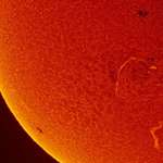 image for Black dot upper left is Mercury passing infront of the Sun