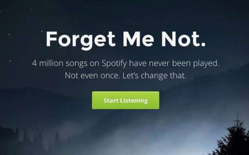 image for Forgotify Only Plays Spotify Songs That No One Has Ever Played Before