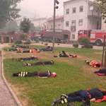 image for Portuguese Firefighters are now exhausted as the fire is impossible to control for now. Even 30 min of sleep are good.
