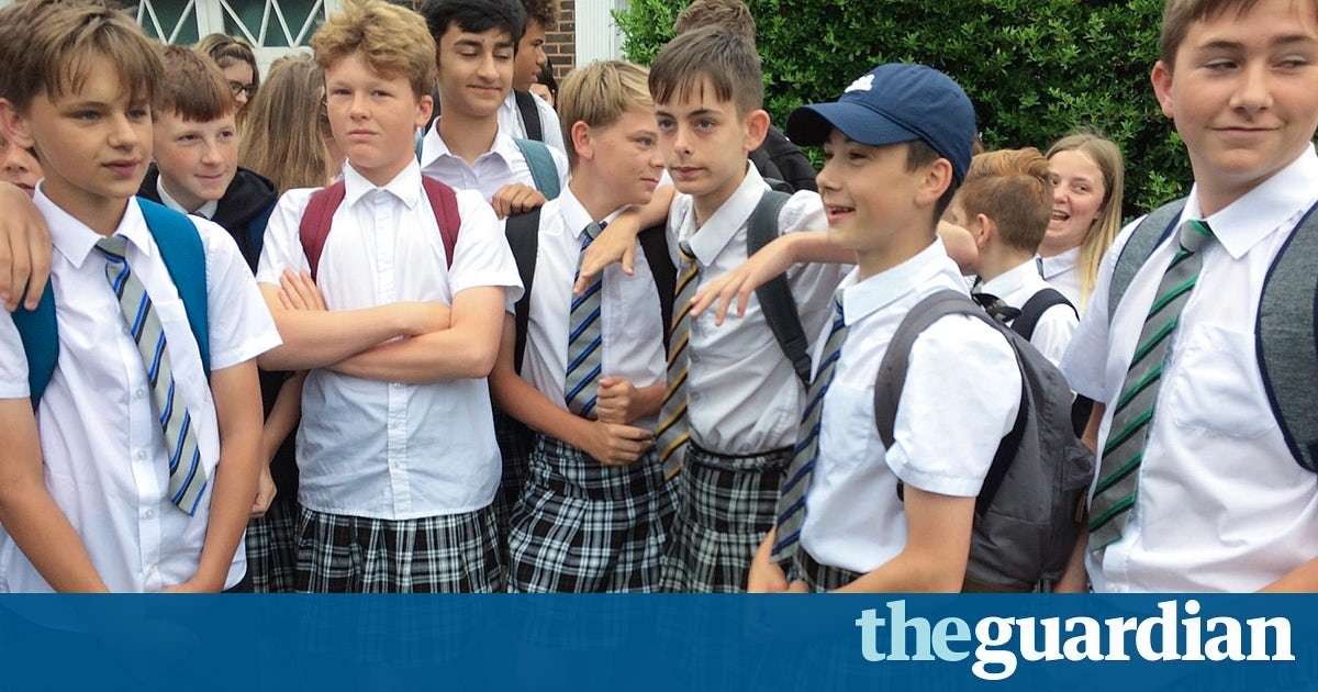 image for Teenage boys wear skirts to school to protest against 'no shorts' policy