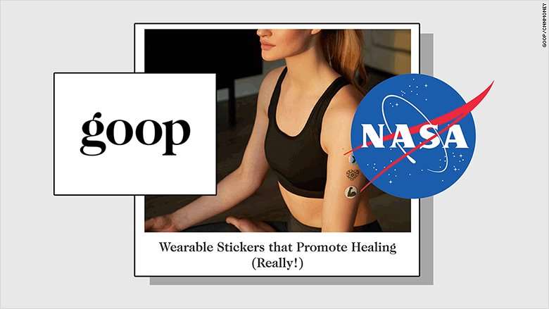image for Gwyneth Paltrow's Goop gets called out by NASA over healing stickers