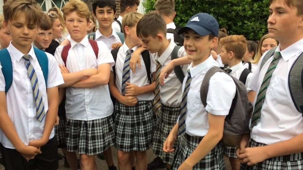 image for Exeter academy skirt boys win right to wear shorts
