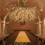 image for Tasting room at a California winery complete with grapevine root chandelier [1440x2160]