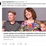image for Lesbian couple forces their son to "be queer", they state "He hates it, lol."